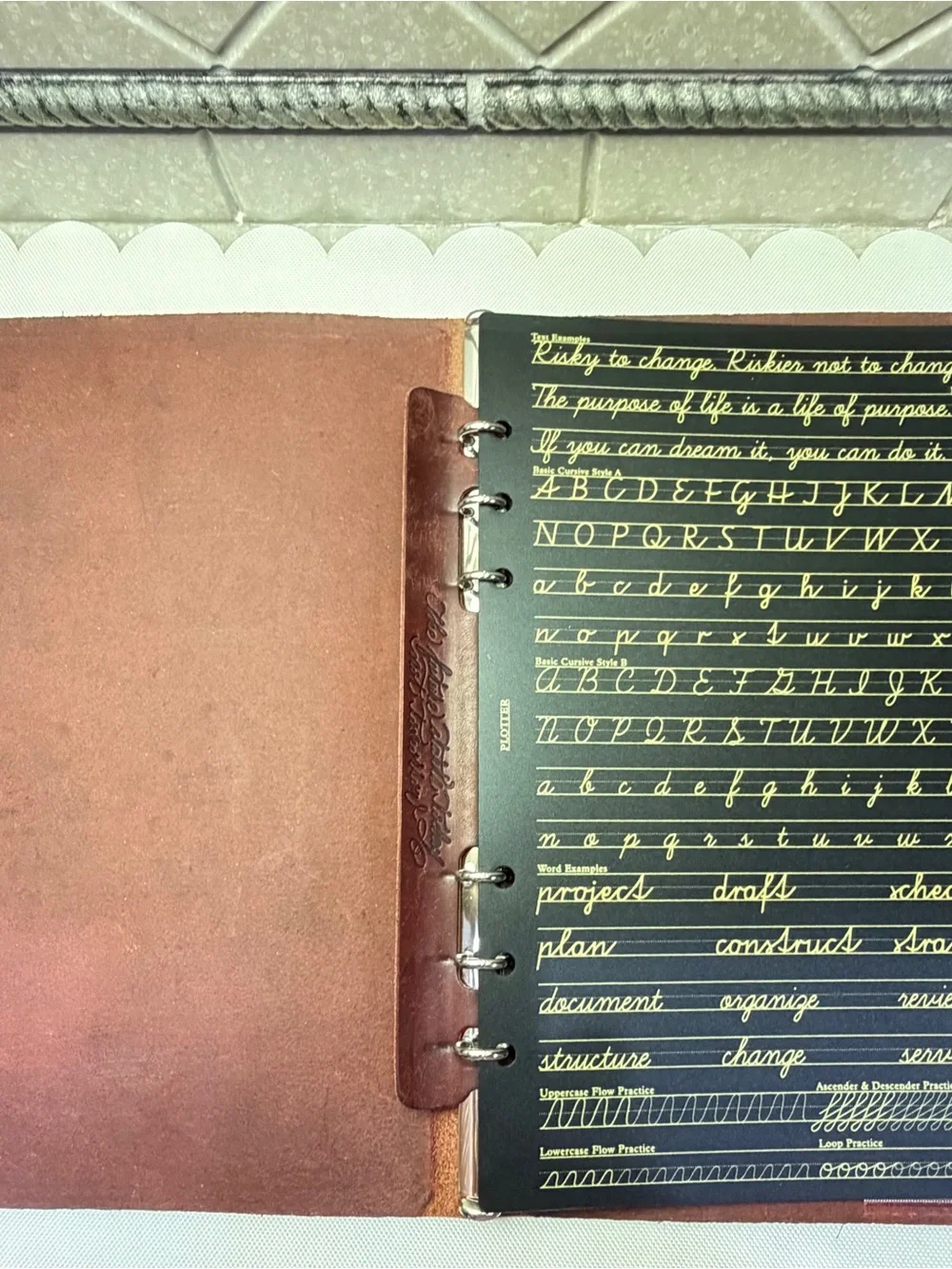 Plotter A5 Pueblo Leather 6-ring Binder